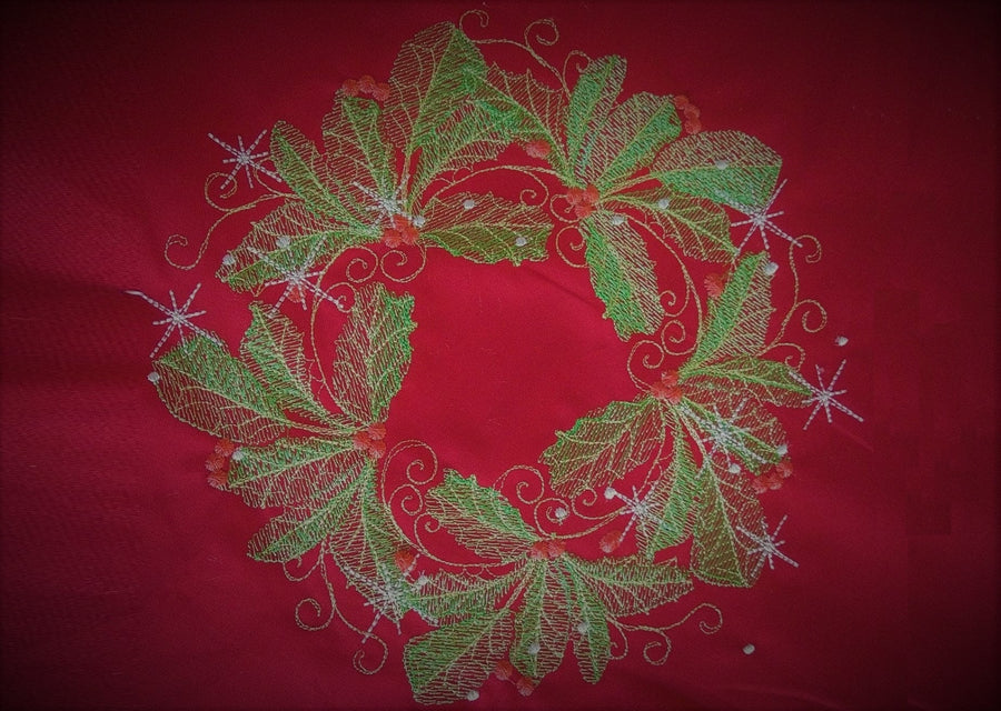 Sparkling holly leaves wreath Christmas holly leaf classy circle