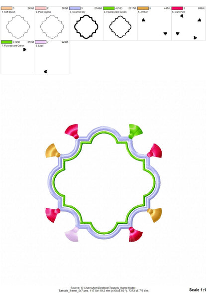 Fringed Tassel Monogram Frame