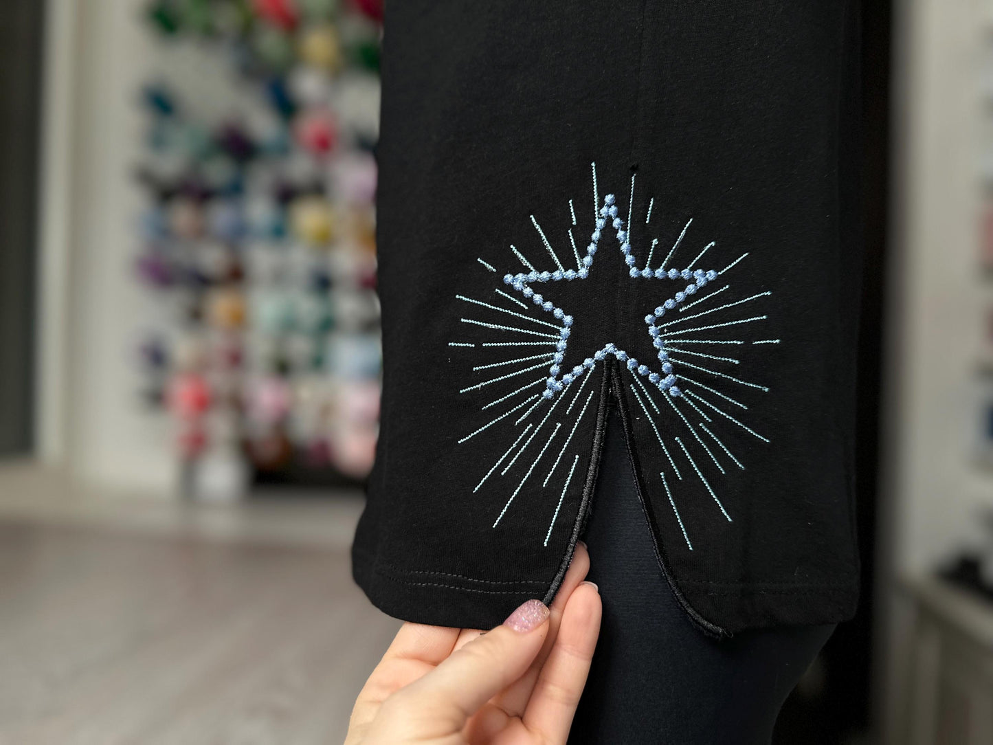 Sparkling Star Split Side Seam Cutout