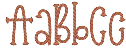 Rope Stitch Font with Fringed Tassel