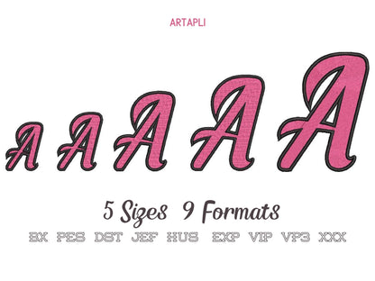 Bold Cursive Fill Stitch Girls Font