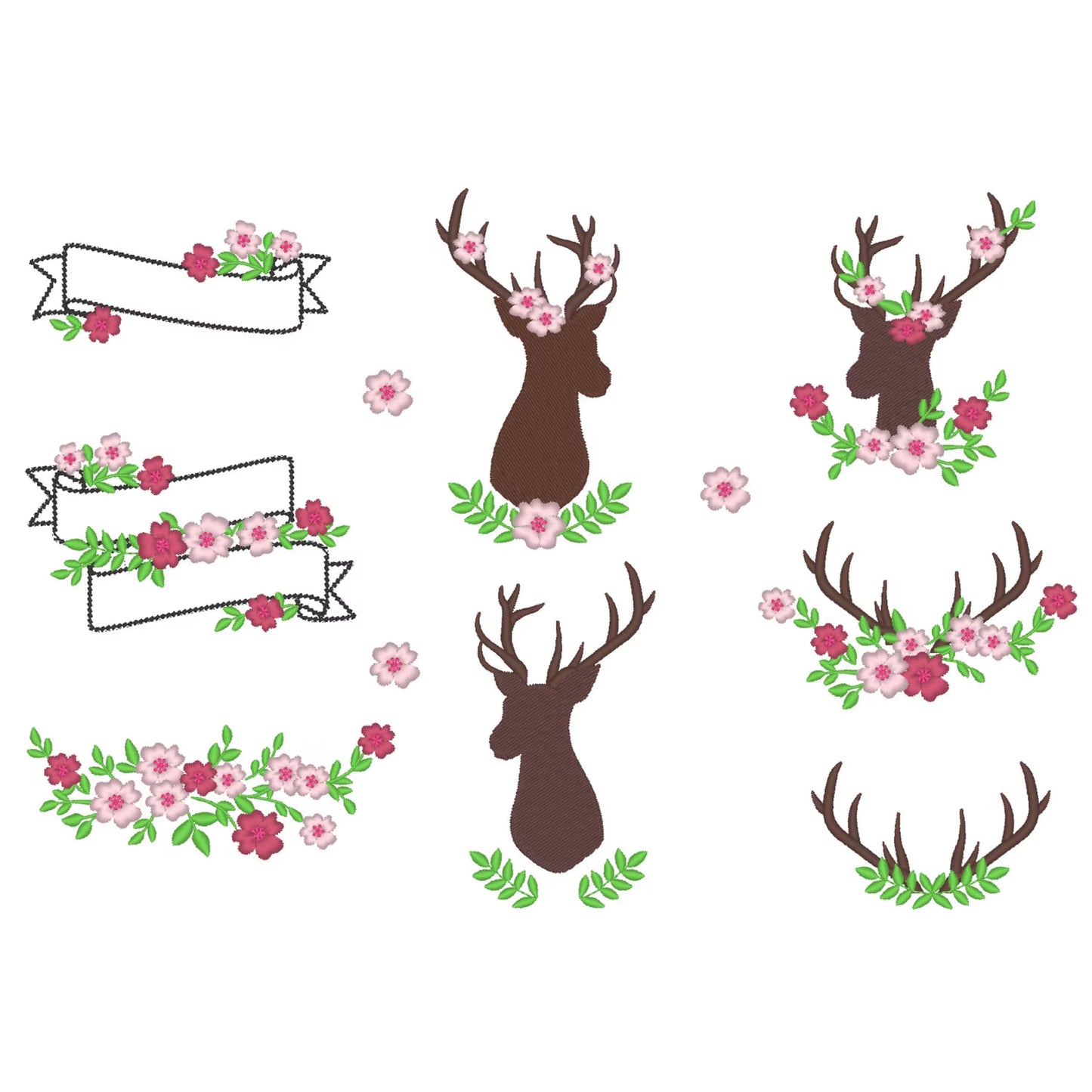 Deer Antlers and Banner Set
