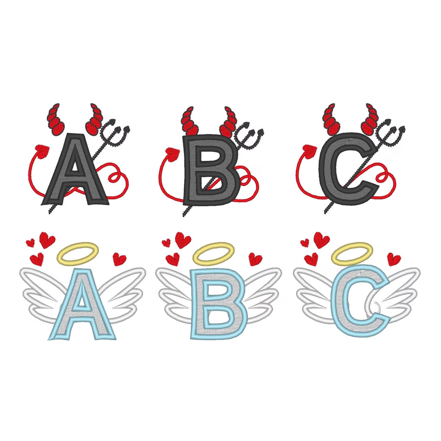 Devil and Angel Font Set of 2