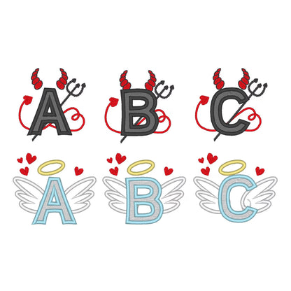 Devil and Angel Font Set of 2