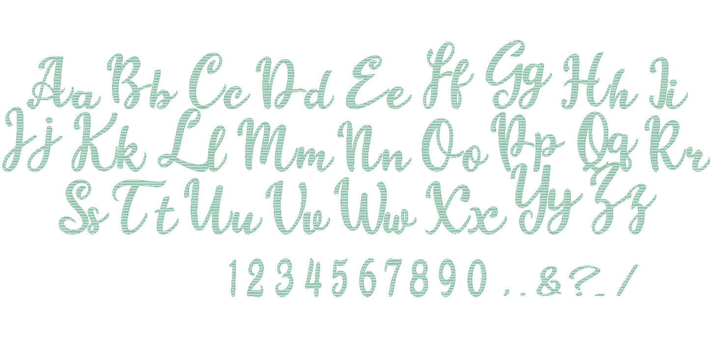 Quick Sketch Fill Bean Stitch Handwritten Script Font