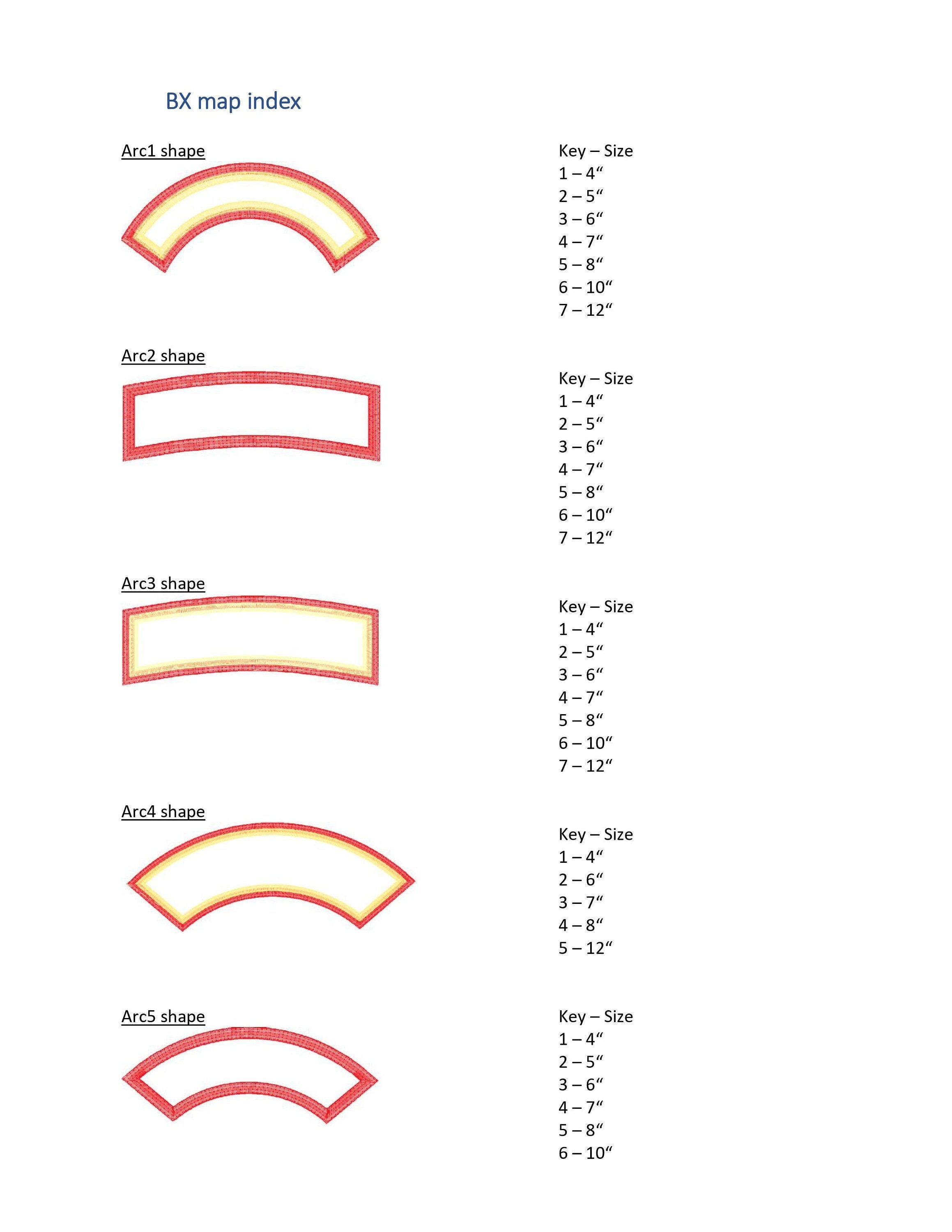 Arc Rope Shape Arc shape for Rocker applique machine embroidery designs for hoop 4x4 ...