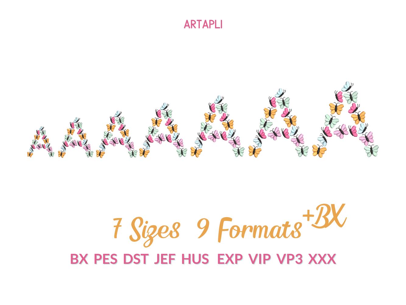 Floral Summer Butterfly Font