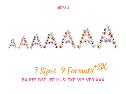 Floral Summer Butterfly Font