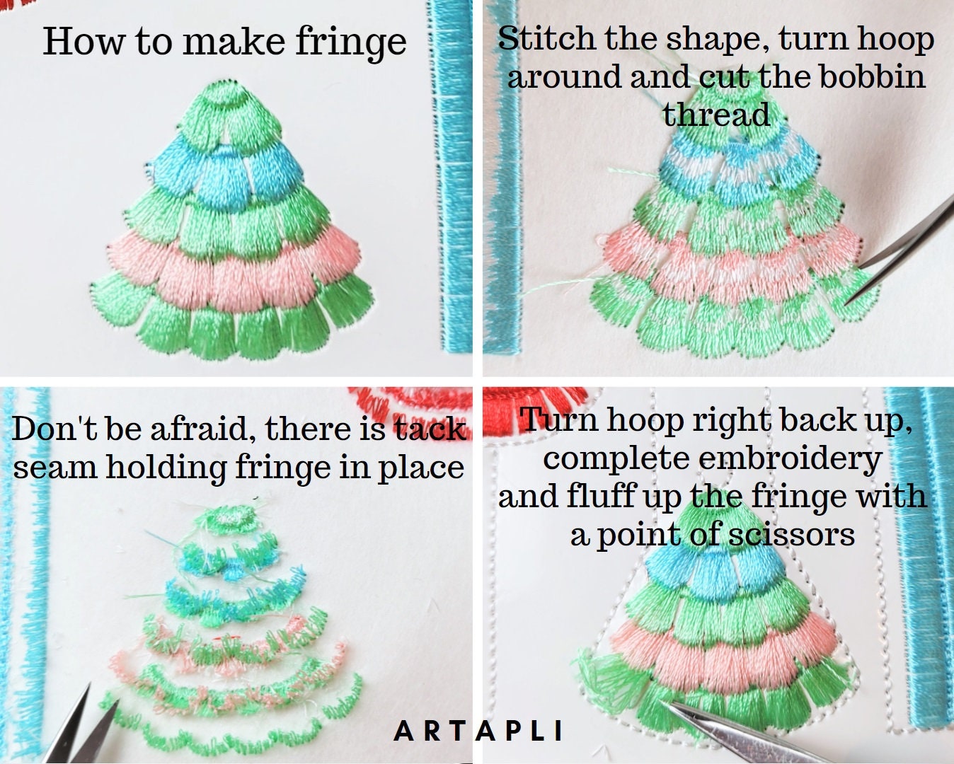Fringed Mini Christmas Tree Keychain