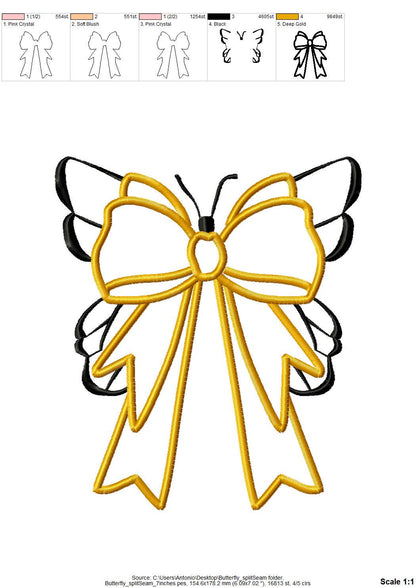 Butterfly And Bow Applique
