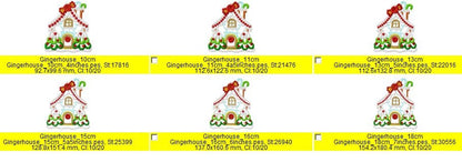 Little Christmas Gingerbread House Applique