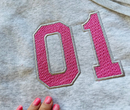 Faux Chenille Sport Block Font