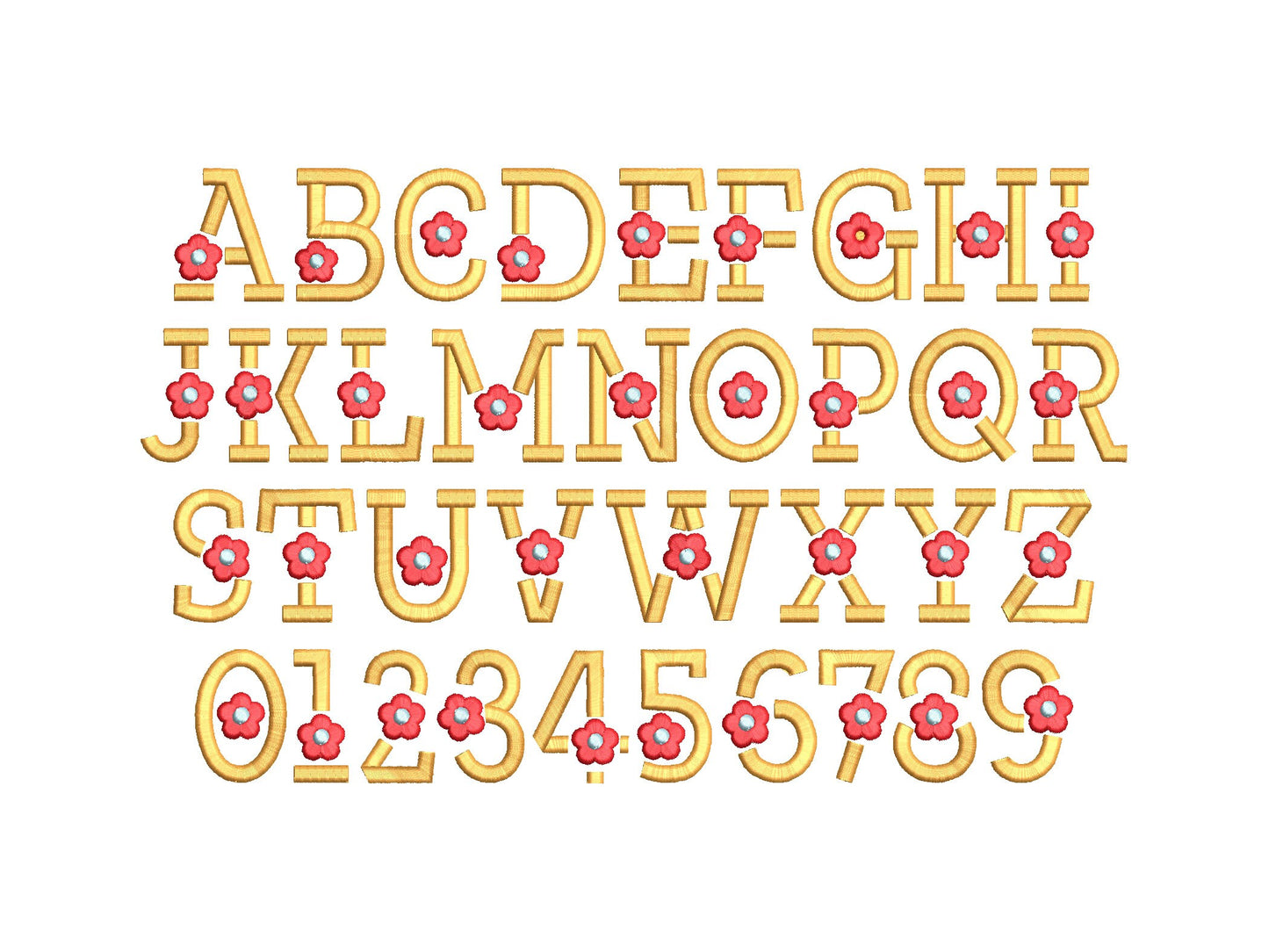 Puffy Puff Foam Floral Font