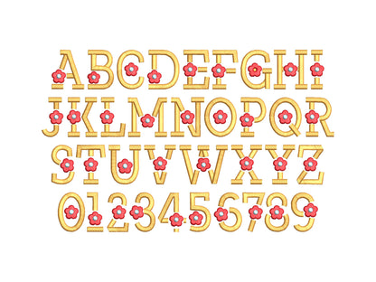 Puffy Puff Foam Floral Font