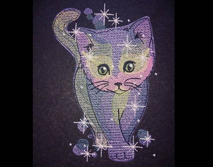 Sparkling Galaxy Kitty Cat