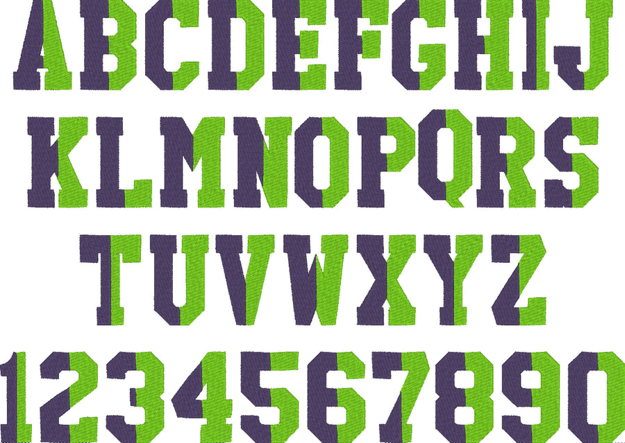 Varsity Fill Stitch Split Font