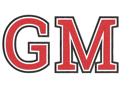 Big Double Layers Applique Font