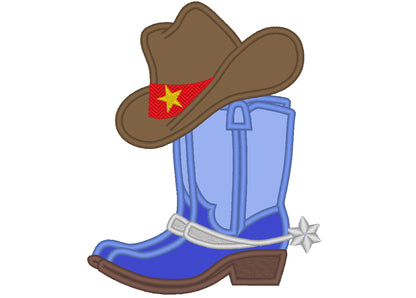 Cowboy Boots and Hat Applique