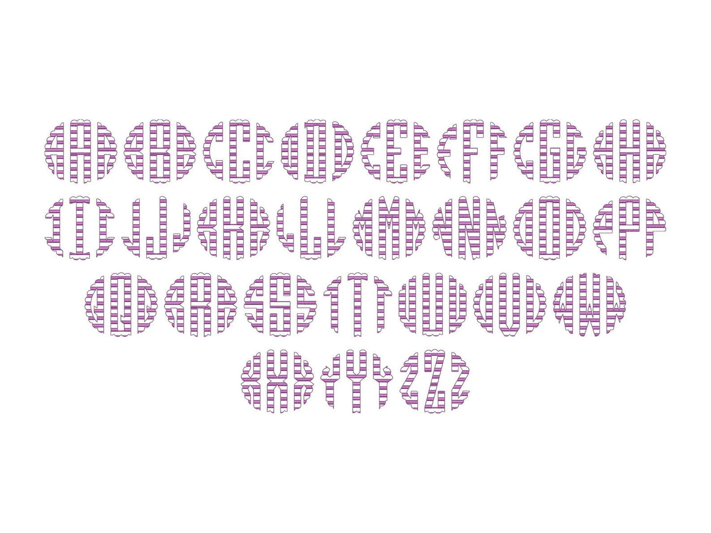 Patriotic Scalloped Monogram PES