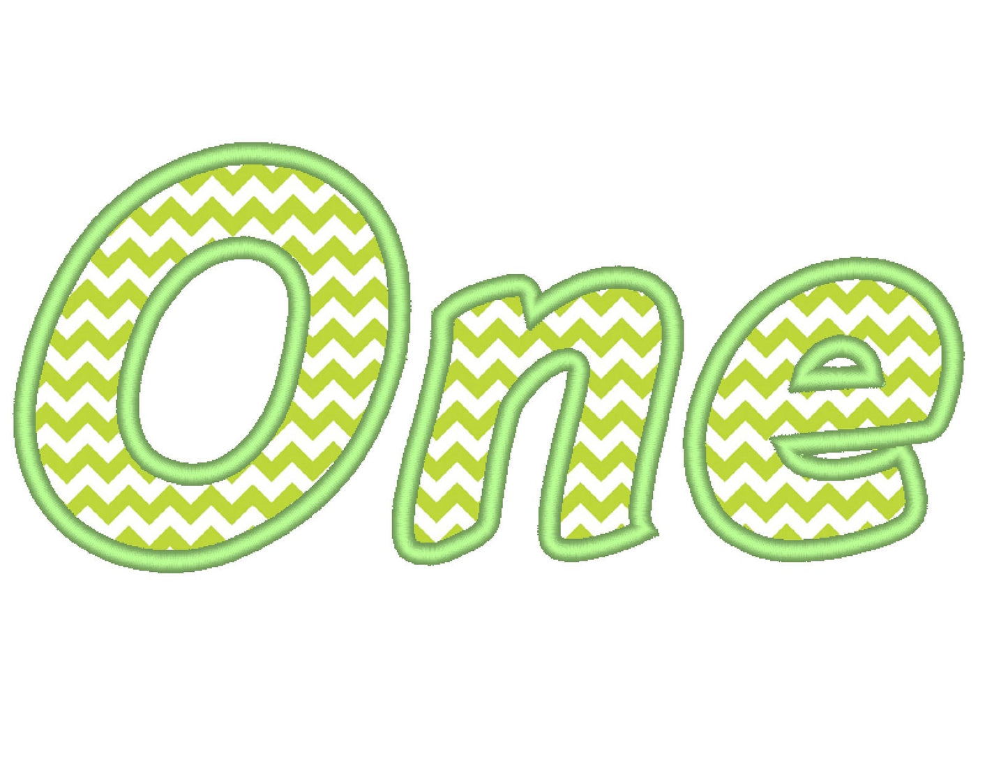 Satin Stitch Outline Font Applique