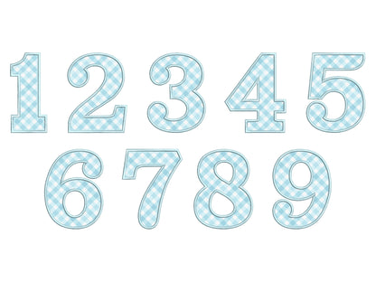 Soft Block Font Kids Birthday Numbers Applique