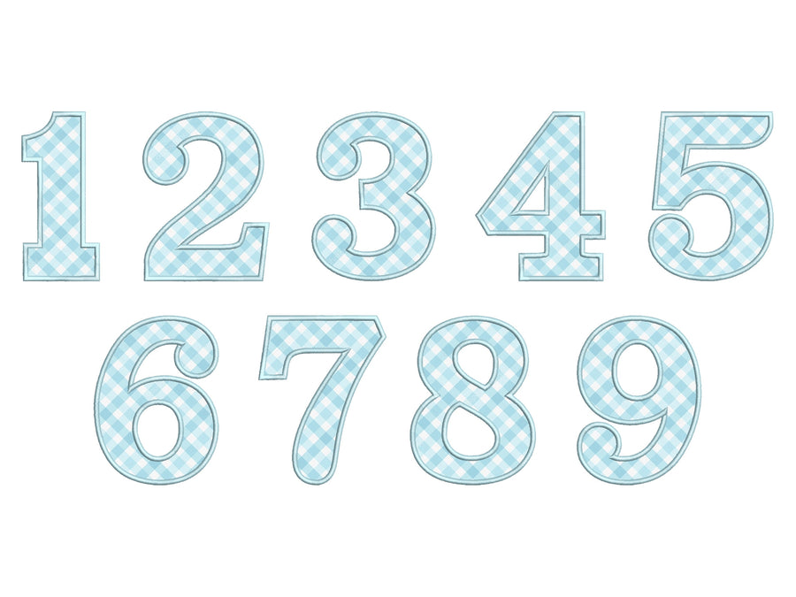 Soft Block Font Kids Birthday Numbers Applique