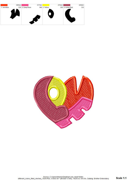 Valentine Heart Saying Love