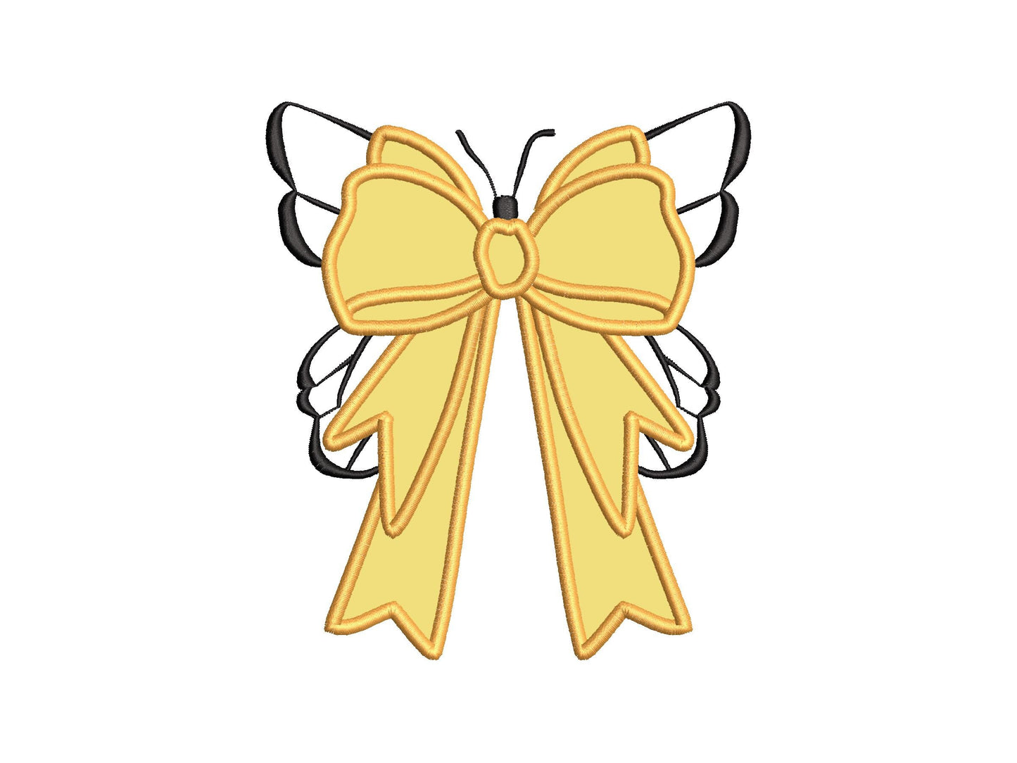 Butterfly And Bow Applique