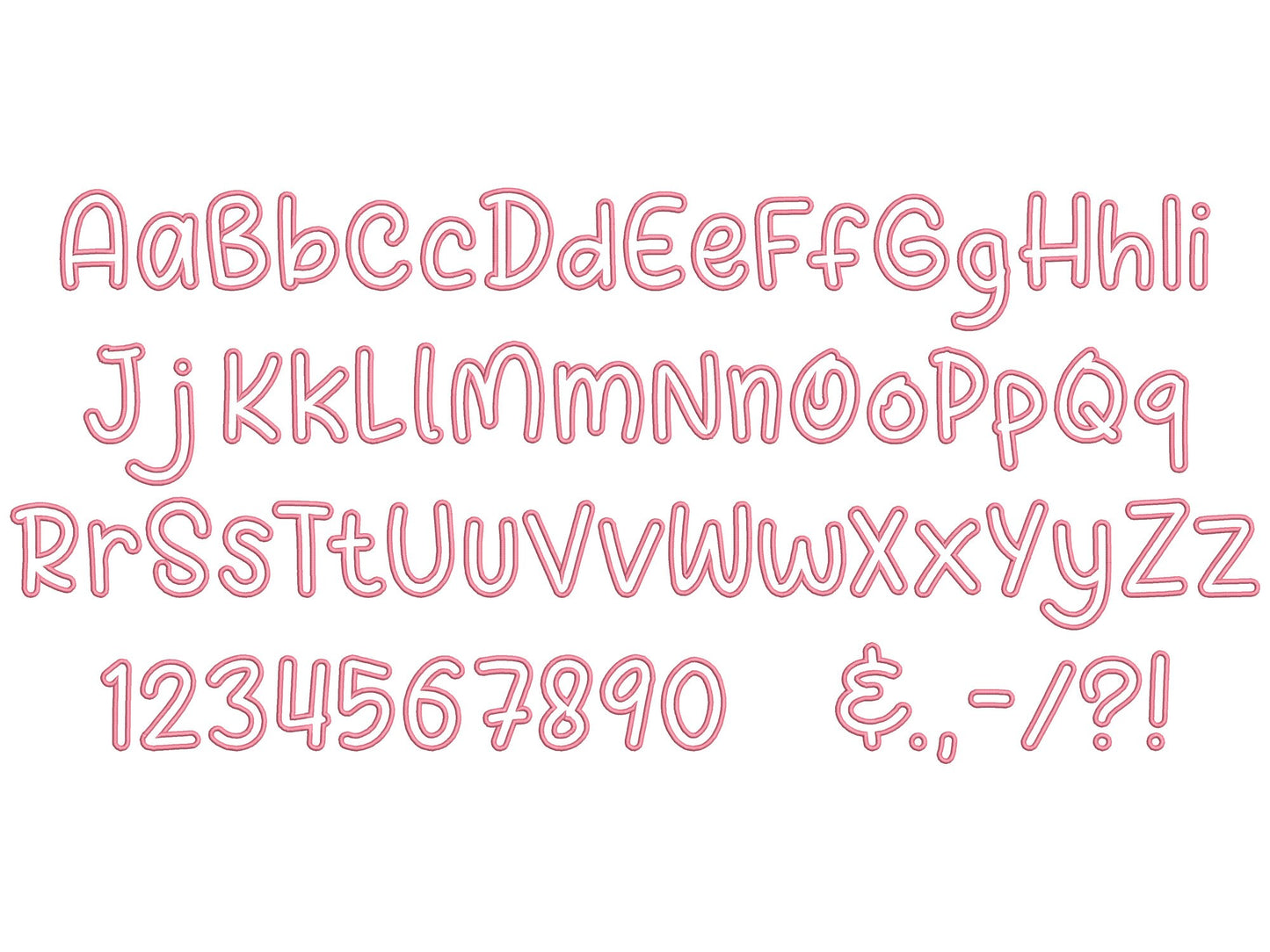 Cute Monogram Font Applique