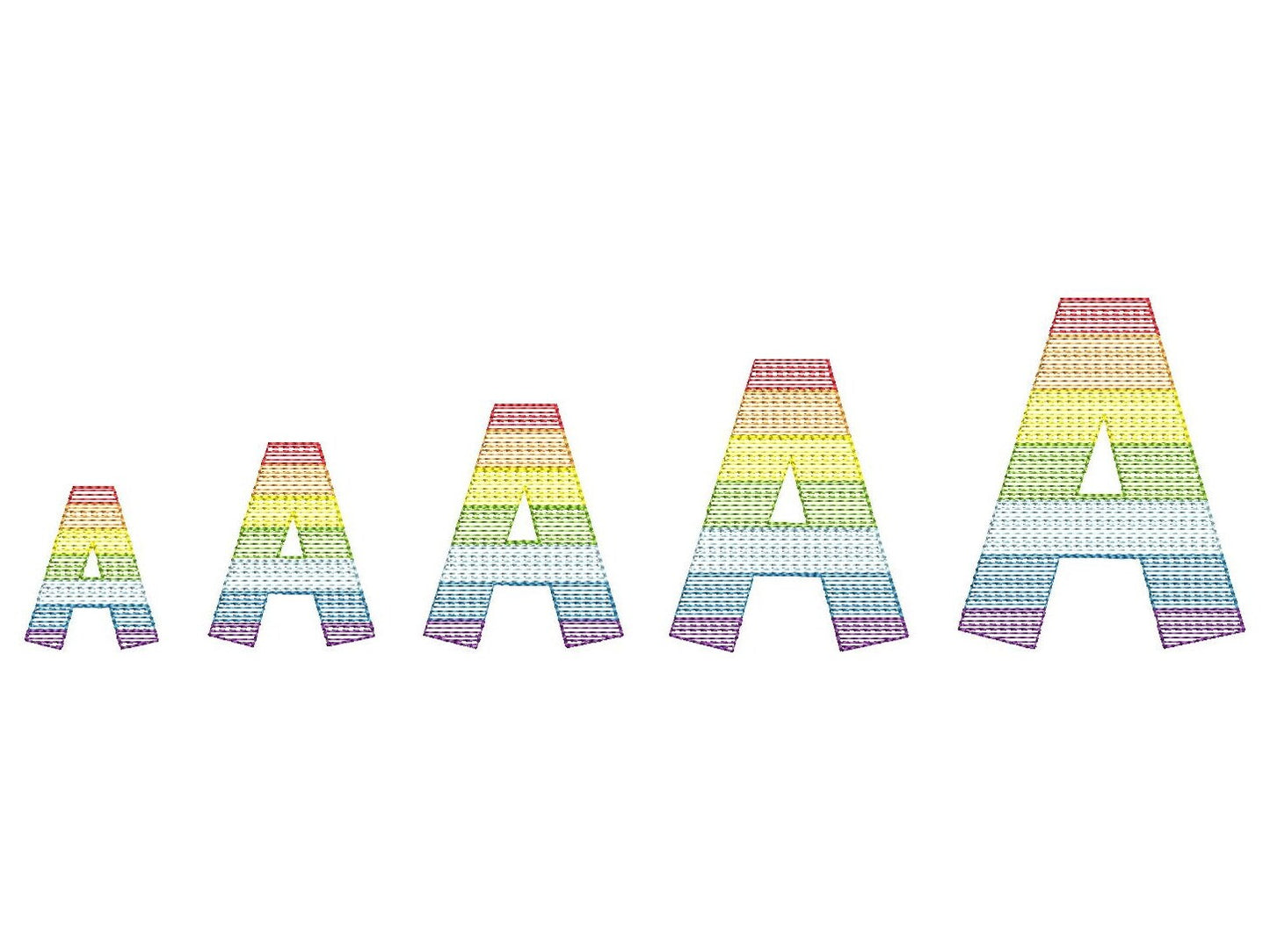 Rainbow Quick Sketch Fill Font
