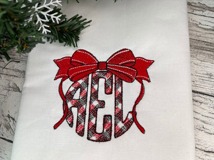 Old Fashioned Bow Monogram Frame