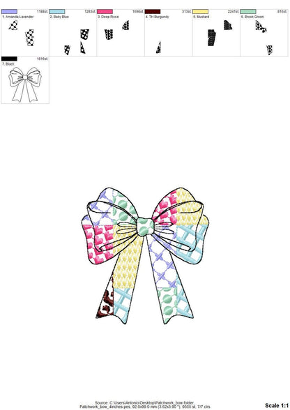 Patchwork Patterned Heirloom Bow