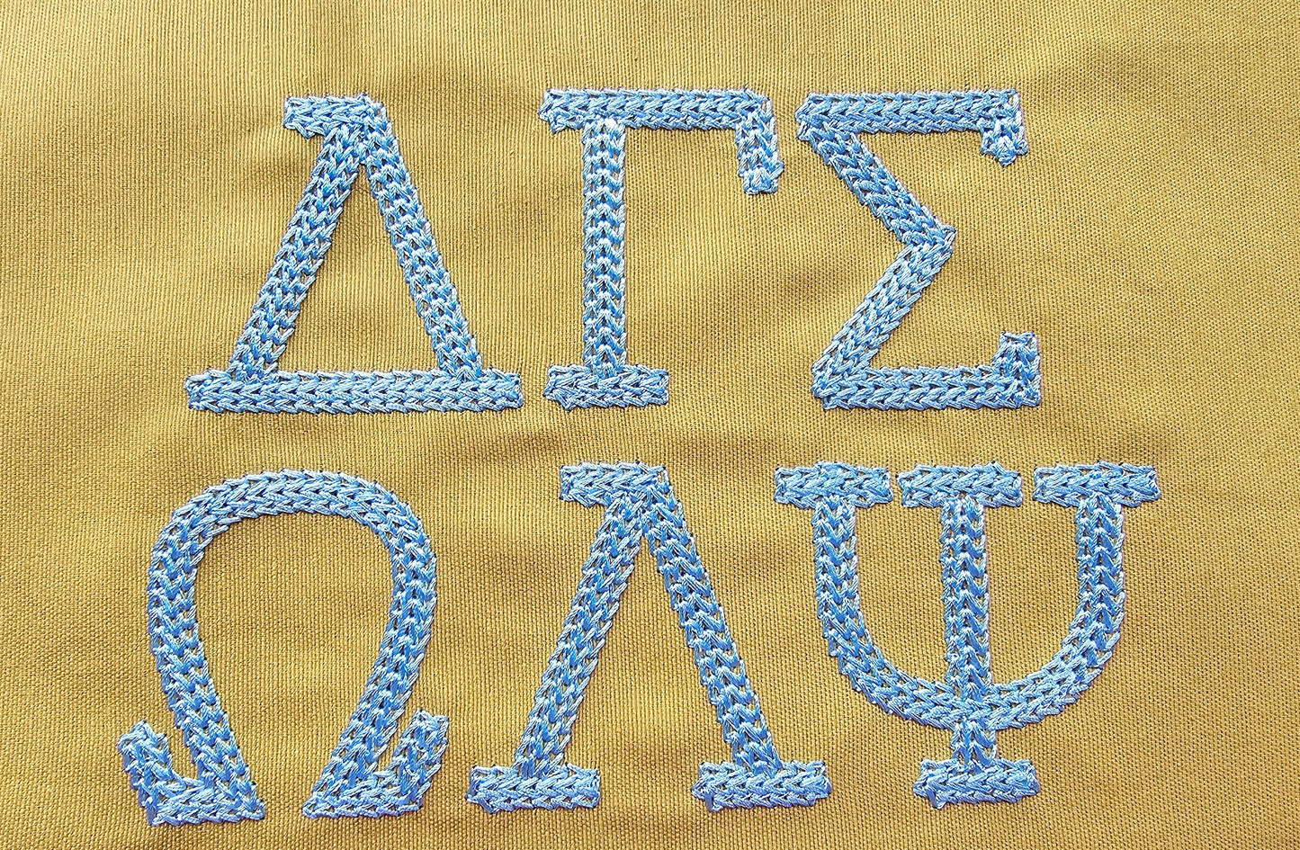 Chain Fill Hand Stitch Effect Greek Font
