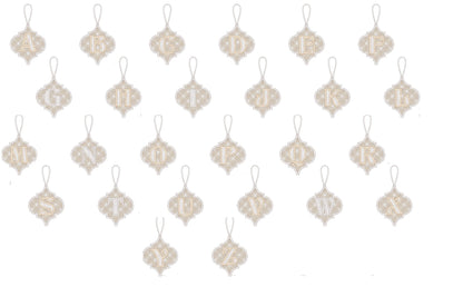 Gingham Christmas Tree Ornament Monogram