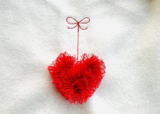 Cute Hanging Fringed Heart