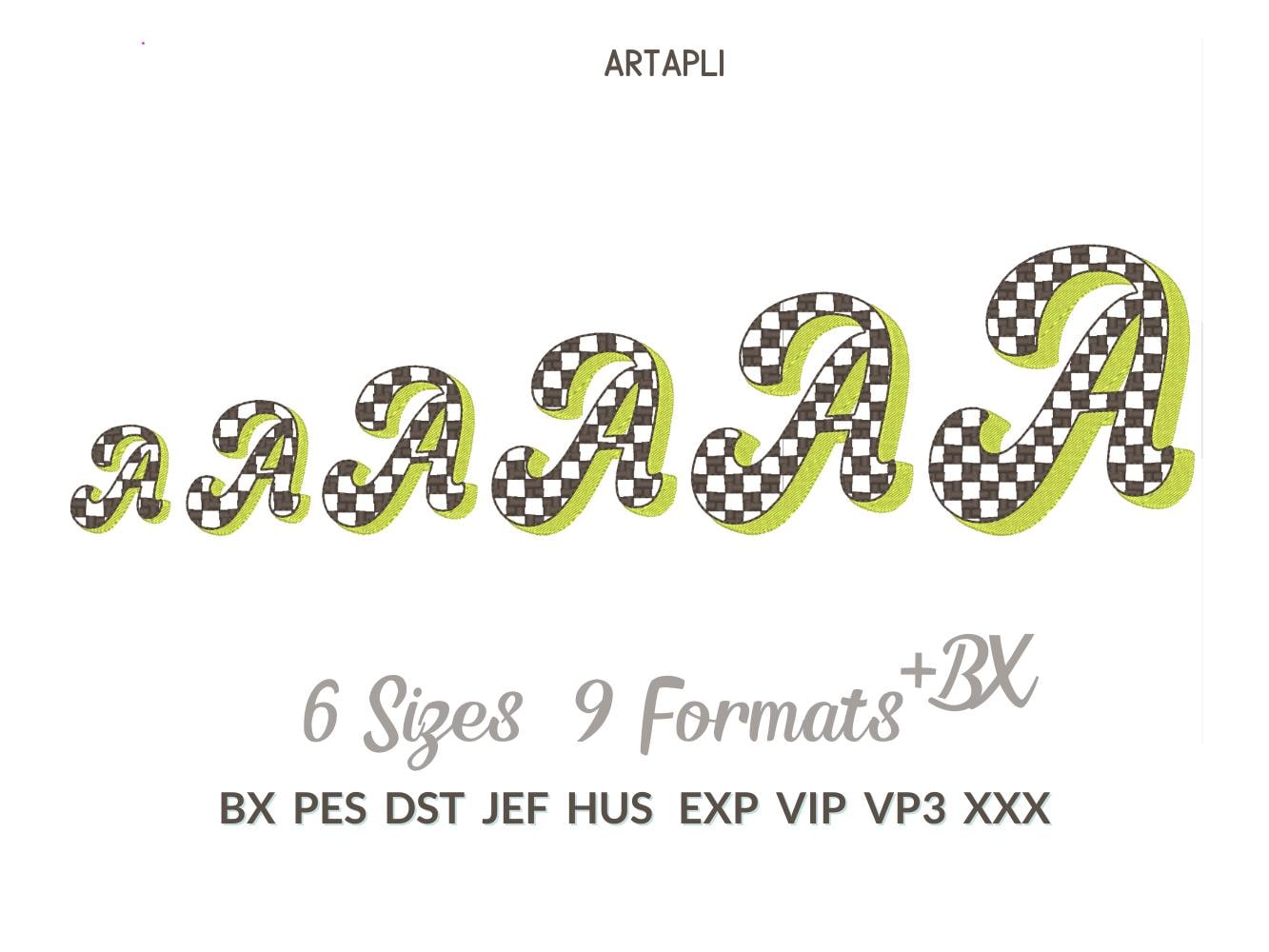 Checkered Patterned Shadow Script Font