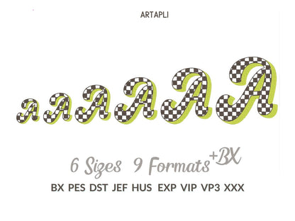 Checkered Patterned Shadow Script Font