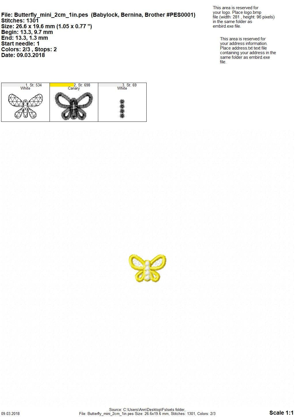 Mini Micro Wee Butterfly FSL