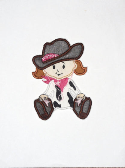 Rodeo Cowboy Cowgirl Baby Set of 2 Applique