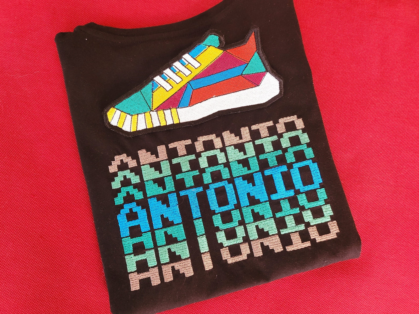 Pixel Miner Stacked Font Fill Stitch