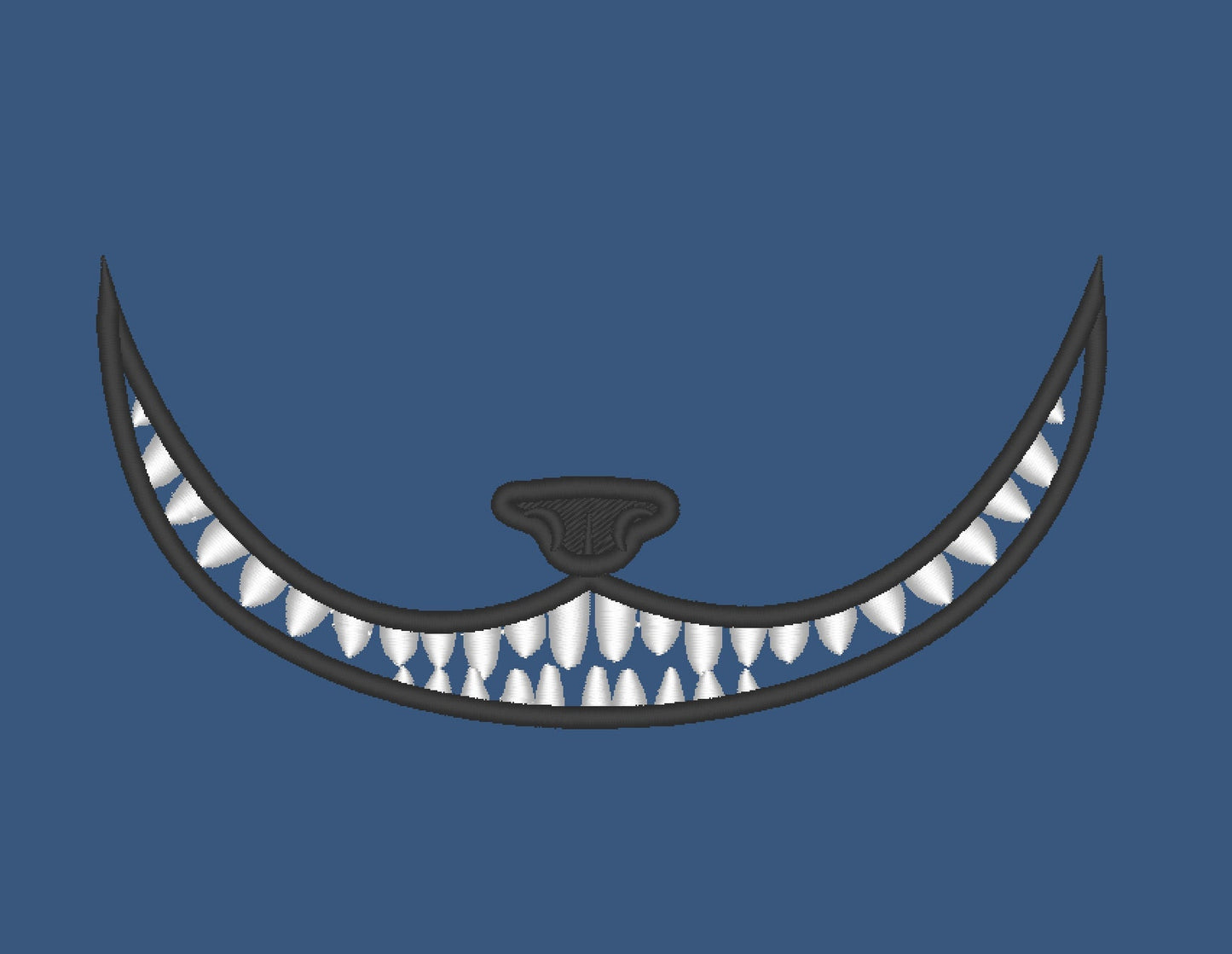 Cheshire Cat smile face mask Cat face machine embroidery designs 3.5,