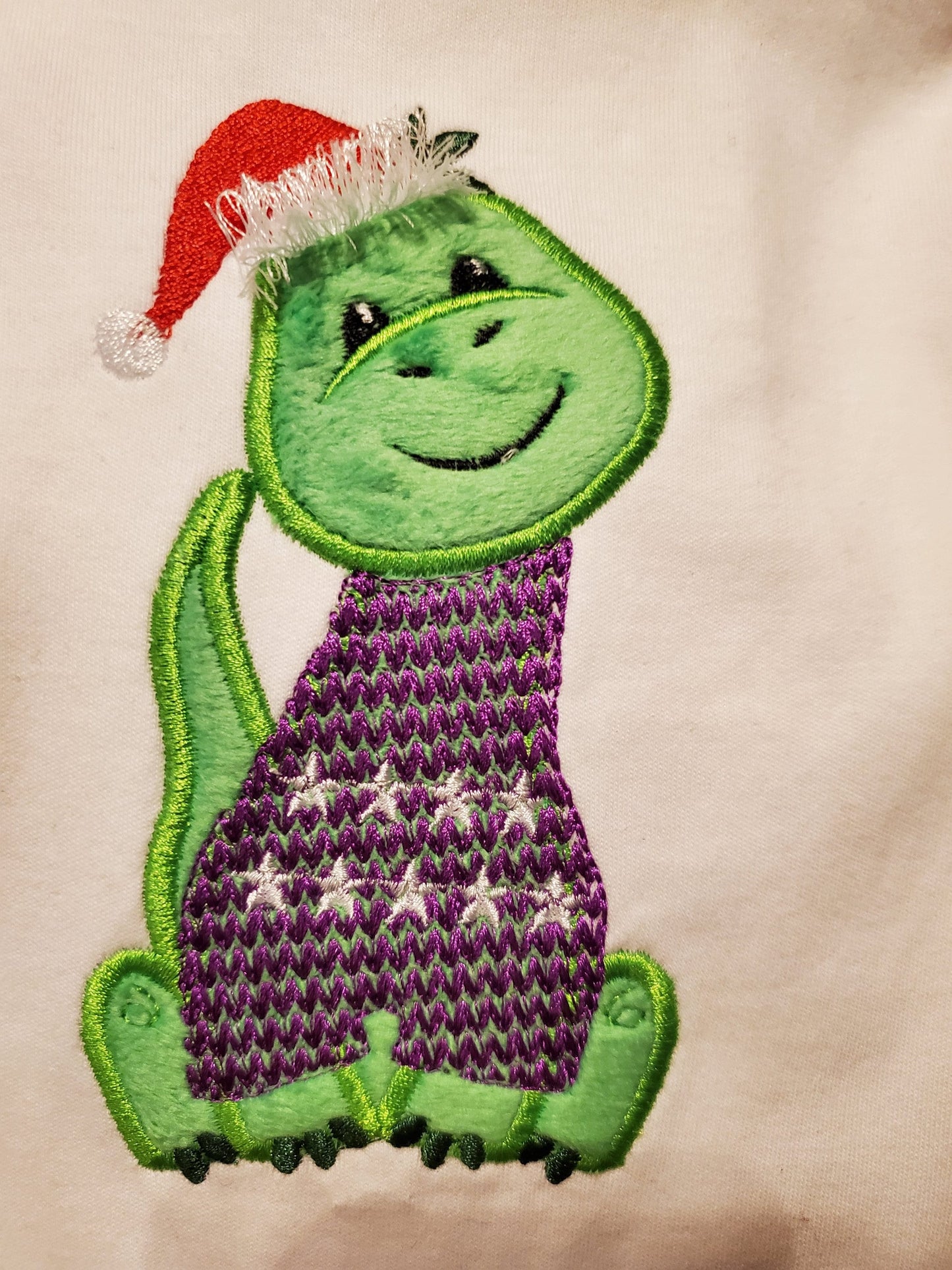 Little Christmas Dinosaur Applique