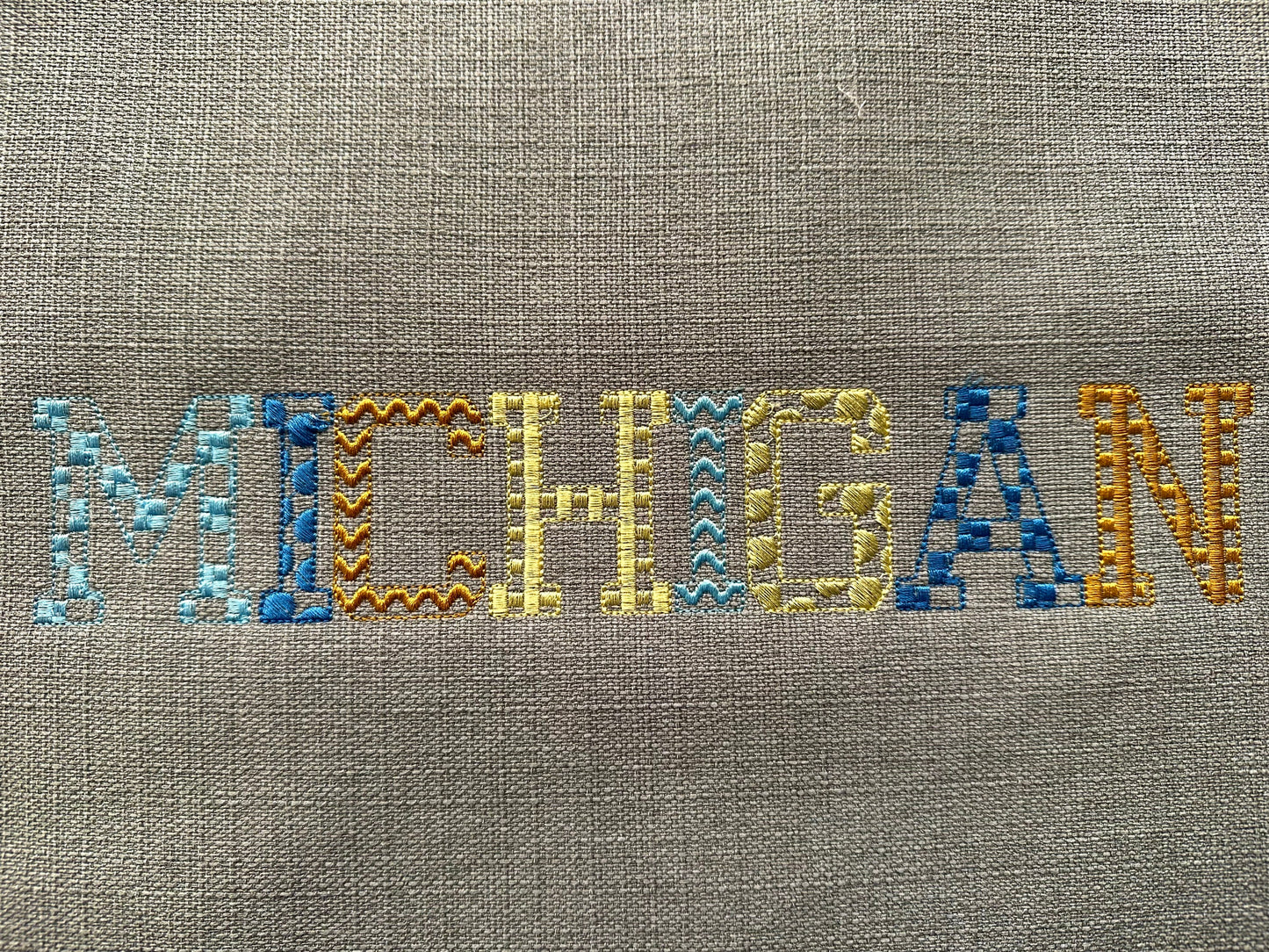 Patterned Font Set of 4