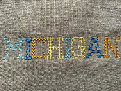 Patterned Font Set of 4