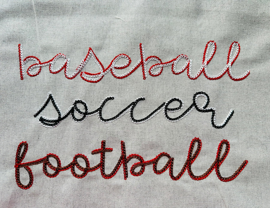 Light Stitch Double Chain Wide Font