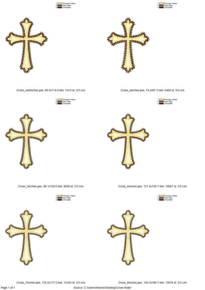Quick Light Chain Stitch Religious Christian Cross