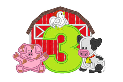 Farm Animals Birthday Numbers