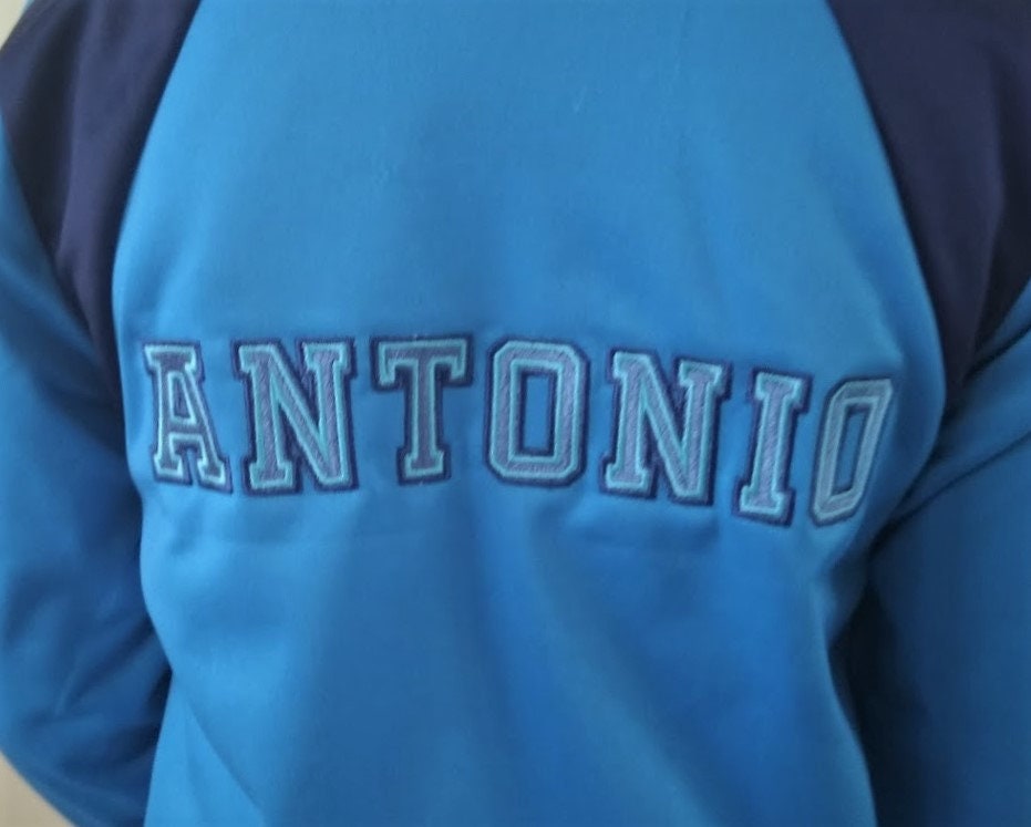 2-Outline Fill Stitch Athletic Varsity Block Font