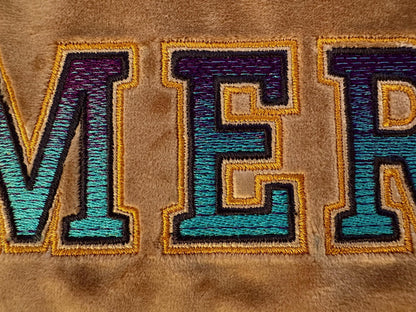 Iridescent Glitter HTV Vinyl Athletic Font