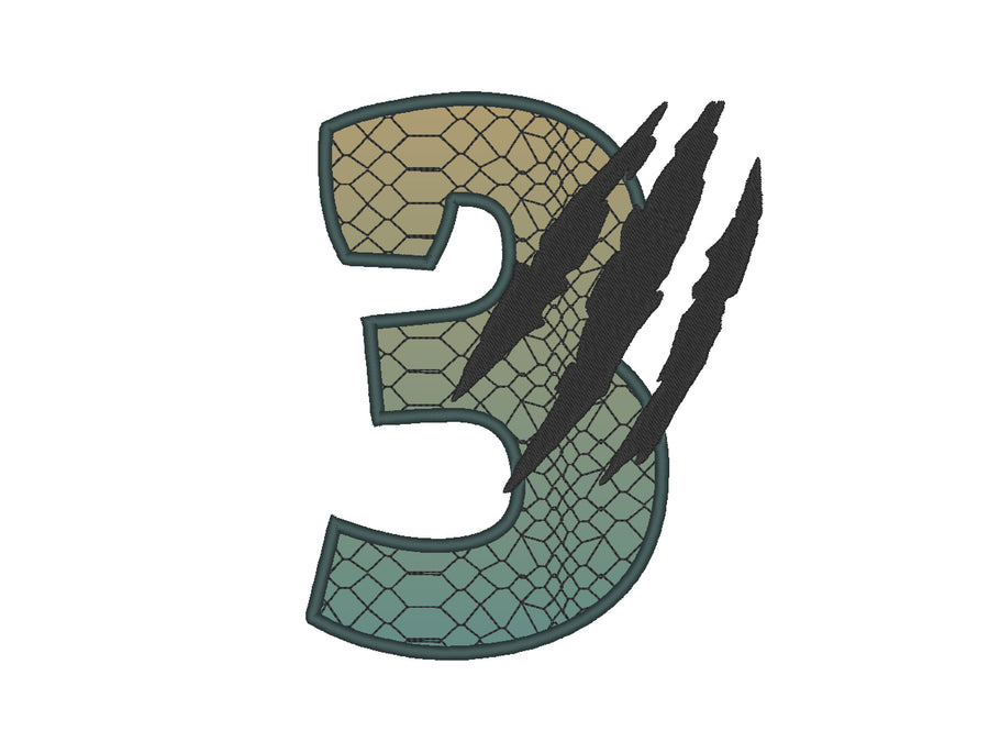 T-rex indominus dinosaur Birthday Number 3 THREE kids boy outfit